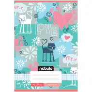 Nebulo: Quaderno a quadretti A/5 27-32 con graffette, motivo a gattino Mirr-Murr carino