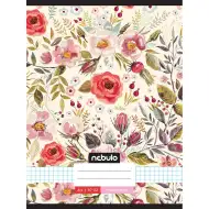 Nebulo: Quaderno a quadretti con rose pinzato 87-32 A/4