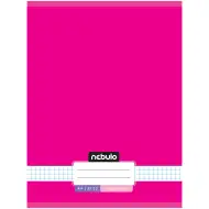 Nebulo: Quaderno a quadretti pinzato, colore neon rosa, 87-32 A/4
