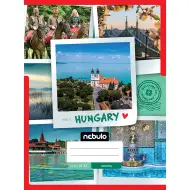 Nebulo: Quaderno a righe cucito con copertina raffigurante l’Ungheria, formato A/4, 81-32