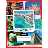 Nebulo: Quaderno a righe cucito con motivo messicano 81-32 A/4