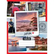 Nebulo: Quaderno a righe cucito formato A4 con motivo giapponese 81-32