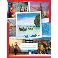 Nebulo: Quaderno a righe formato A/4, 81-32, con copertina decorata con motivo tailandese, spillato