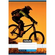 Nebulo: Quaderno a righe formato A/5, 12-32, per la terza classe, con copertina a tema mountain bike, spillato.