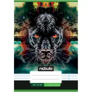 Nebulo: Quaderno a righe formato A/5, classe quarta, cucito, con motivo pantera nera, 21-32