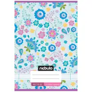 Nebulo: Quaderno a righe formato A/5 per la terza classe, cucito, decorato con fiori colorati, 12-32 pagine