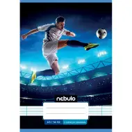 Nebulo: Quaderno a righe per la 1ª classe A5 14-32 con motivo audace - Calciatore