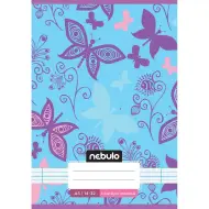 Nebulo: Quaderno a righe per la 1ª classe A5 14-32 con motivo carino - Con farfalle