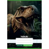 Nebulo: Quaderno a righe per la 4ª classe formato A/5 21-32 con motivo T-Rex