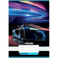Nebulo: Quaderno a righe per la quarta classe con motivo di auto al neon, formato A/5, 21-32