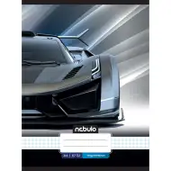 Nebulo: Quaderno con copertina a quadretti con motivo di auto sportiva 87-32 A/4