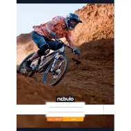 Nebulo: Quaderno cucito a righe con motivo ciclistico 80-32 A/4