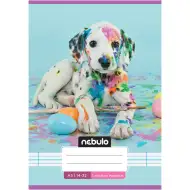Nebulo: Quaderno cucito a righe per la prima classe, formato A5, 14-32, con motivo carino - Dalmata