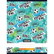 Nebulo: Quaderno cucito liscio con scritta "Football time" 80-32 A/4