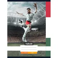 Nebulo: Quaderno liscio A/4 80-32 a righe con copertina a tema calcio HUN, spillato