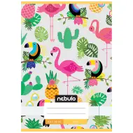 Nebulo: Quaderno liscio A/5 20-32 con copertina graffettata e motivo di tucano