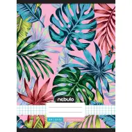 Nebulo: Quaderno pinzato a quadretti con fantasia di palme colorate 87-32 A/4
