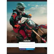 Nebulo: Quaderno pinzato a quadretti con motivo motocross 87-32 A/4