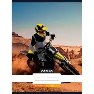 Nebulo: Quaderno pinzato liscio con motivo motocross 80-32 A/4