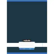 Nebulo: Quaderno pinzato, semplice, colore blu grafite, 80 fogli, 32 lap, formato A/4