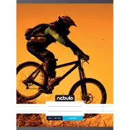Nebulo: Quaderno rigato pinzato con motivo di ciclista 81-32 A/4