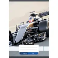 Nebulo: Quaderno semplice con copertina a tema auto da corsa, cucito, formato A/5, 20-32 pagine