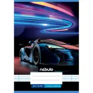 Nebulo: Quaderno spillato a righe per la prima classe, formato A5, 14-32, con fantasia alla moda - Auto