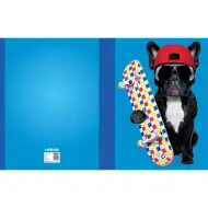 Nebulo: Scatola per quaderni formato A/4 Bulldog con skateboard