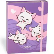 Nebulo: Scatola portaquaderni formato A/5 con fantasia di gatti