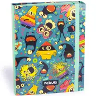 Nebulo: Scatola portaquaderni formato A/5 con motivo di mostri divertenti