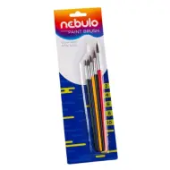 Nebulo: Set di 5 pennelli con manico in legno dipinto (2-4-6-8-10)
