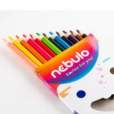 Nebulo: Set di matite colorate a forma di triangolo Jumbo, confezione da 12 pezzi immagine 2