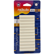 Nebulo: Set di pasta da modellare bianca naturale da 12 pezzi, 150 g