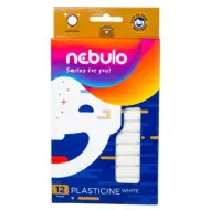 Nebulo: Set di plastilina bianca naturale da 12 pezzi