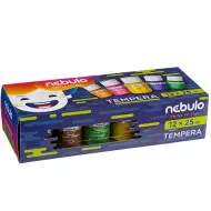 Nebulo: Set di tempere colorate, barattolo da 25 ml, confezione da 12 pezzi