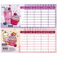Nebulo: Sweets — mini orario a tema dolci su un unico foglio stampato fronte/retro
