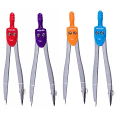 Nebulo: compasso in metallo in custodia in PVC con 1 punta di ricambio, disponibile in diverse varianti. immagine 2