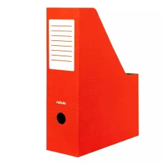 Nebulo: fermaglio per documenti da 80 mm in cartone pieghevole, rosso