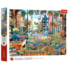 Negozio di fiori ad Amsterdam – Qualità premium, puzzle da 2000 pezzi – Trefl