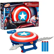 Nerf: Captain America - Blaster skyshot scudo lancia dardi Nuovo Mondo - Hasbro