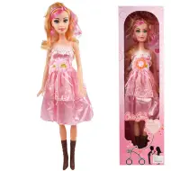 Nicky: Bambola di moda gigante con capelli biondi in abito rosa con effetti sonori, 56 cm