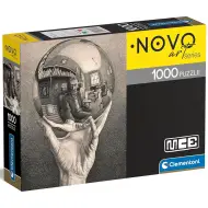 Novo Art: M. C. Escher - Mano con sfera riflettente puzzle da 1000 pezzi - Clementoni
