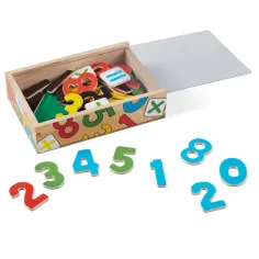 Numeri magnetici in legno set di giochi educativi con scatola di immagazzinaggio - Melissa & Doug immagine 2
