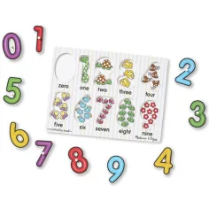 Numeri puzzle in legno con manopole - Melissa & Doug immagine 3