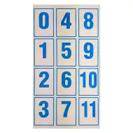 Numero e carta simbolo per la prima classe
