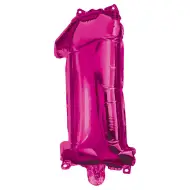 Numerosi palloncini in mylar colore rosa – numero 1, 96 cm
