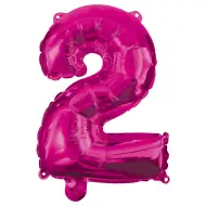 Numerosi palloncini in mylar colore rosa – numero 2, 96 cm