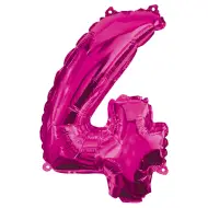 Numerosi palloncini in mylar colore rosa – numero 4, 96 cm