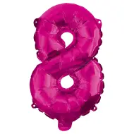 Numerosi palloncini in mylar colore rosa – numero 8, 96 cm