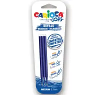 Oops ricarica penna cancellabile blu 0,7mm set da 3 pezzi - Carioca